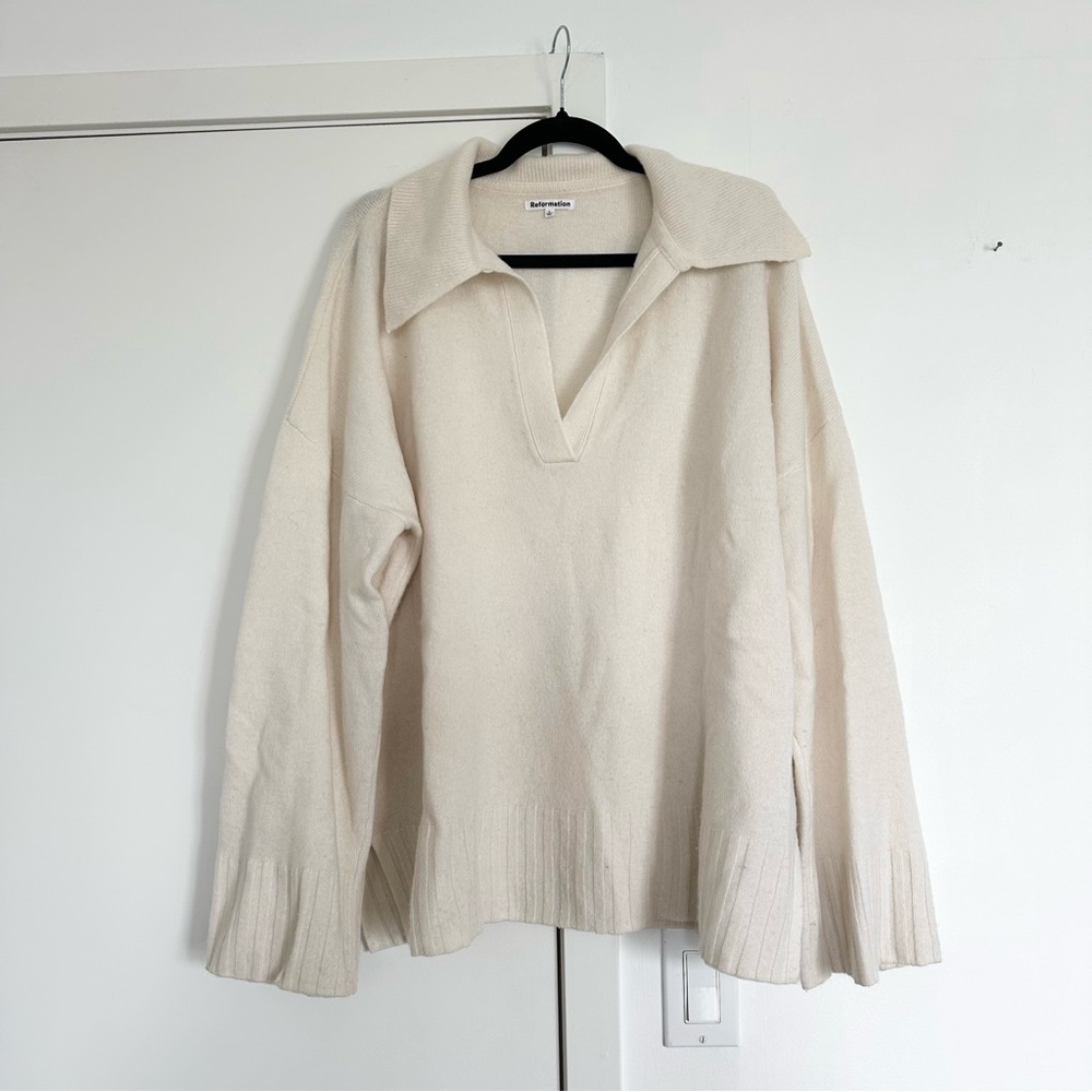 Reformation Cream Sweater